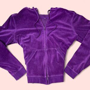 Y2K velour zip-up hoodie